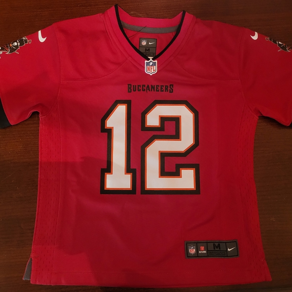 NWT Tom Brady #12 On Field Kids Nike Tampa Bay Buccaneers Jersey